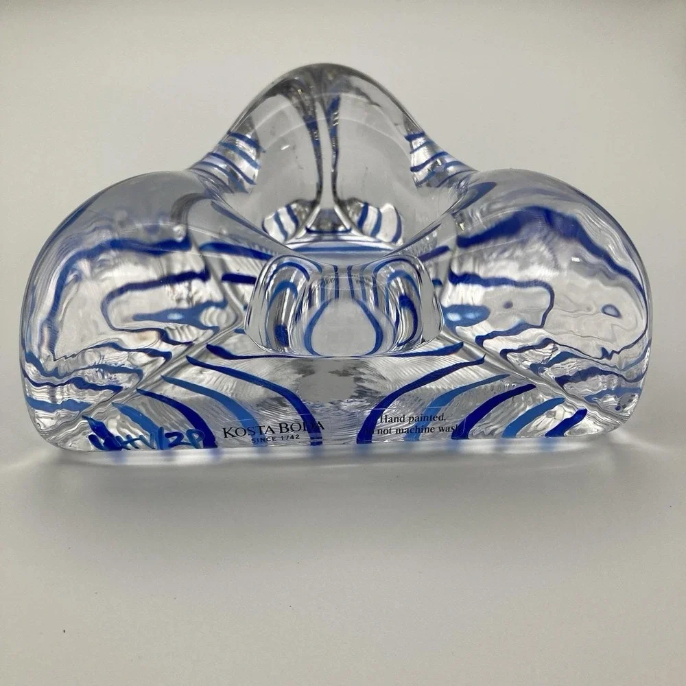 Vintage Swedish Triangular Candleholder by Ulrica Hydman Vallien for Kosta Boda